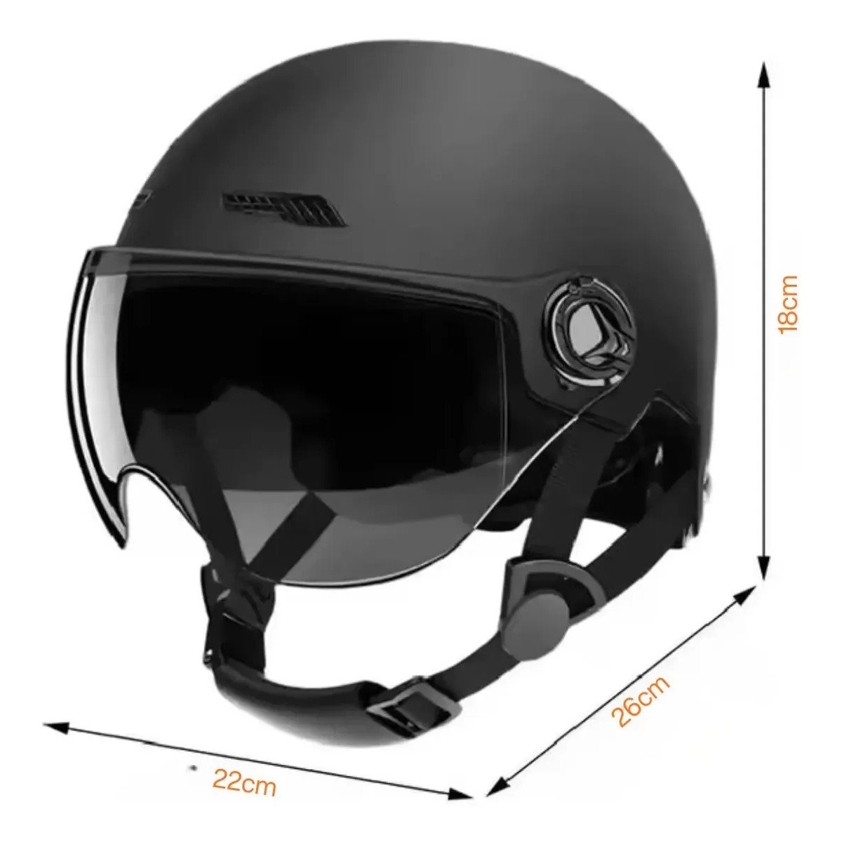 Capacete Coquinho C/ Viseira Scooter Elétrica Unissex Zurbe - Imagem 4